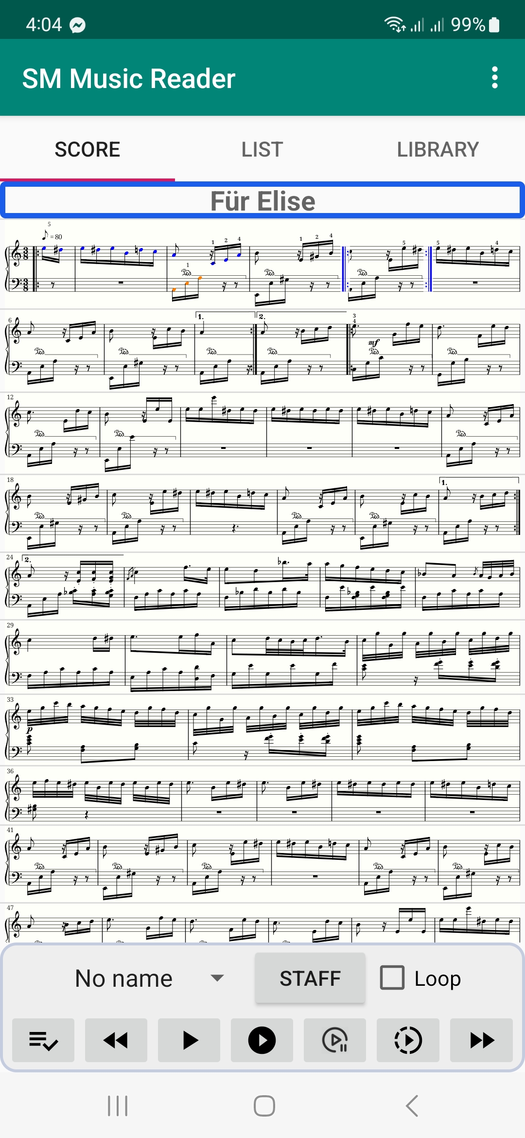 Fùr Elise by Beethoven
