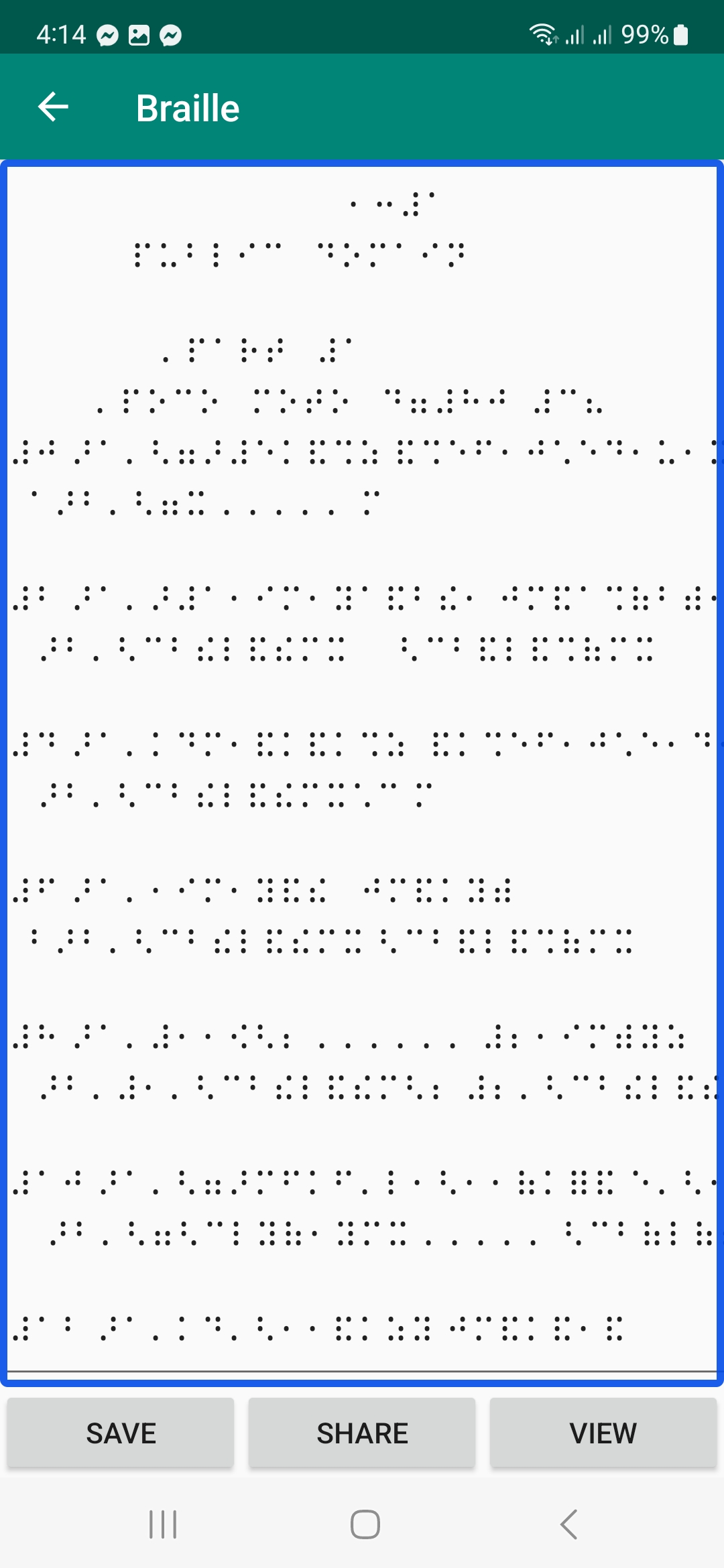 Fùr Elise score translated in Braille