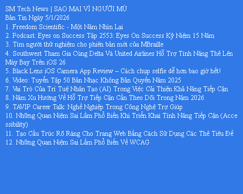 Bản Tin Công Nghệ Trợ Giúp Ngày 05/01/2026