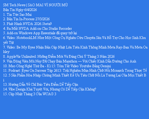Bản Tin Công Nghệ Trợ Giúp Ngày 06/04/2026