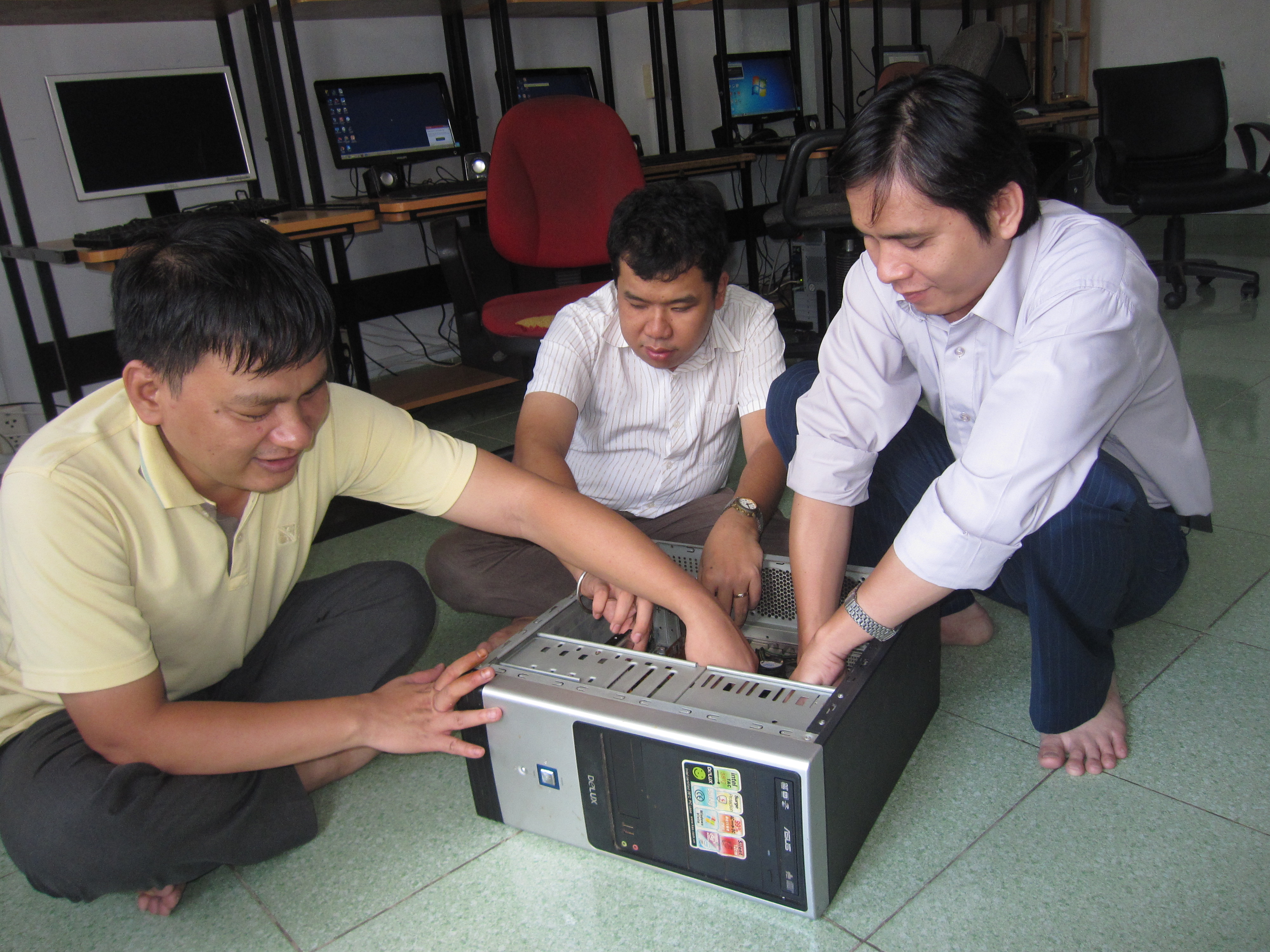 Repairing and servicing a donated computer.