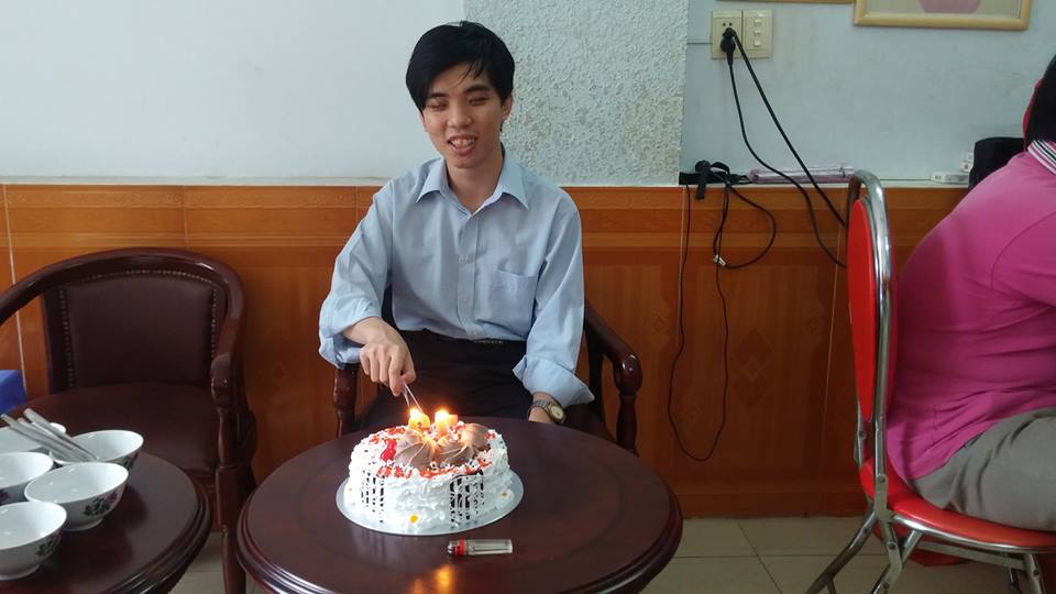 Cuong on his birthday at Sao Mai (2014)