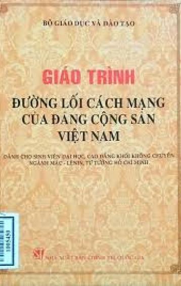 GIÁO TRÌNH ĐƯỜNG LỐI CÁCH MẠNG CỦA ĐẢNG CSVN