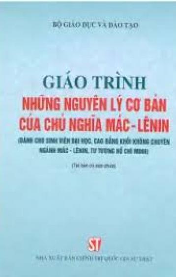 GIÁO TRÌNH NHỮNG NGUYÊN LÝ CƠ BẢN CỦA CHỦ NGHĨA MÁC-LÊNIN