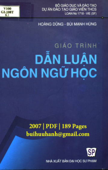 giáo trình dẫn luận ngôn ngữ học