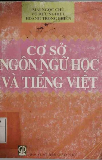 cơ sở ngôn ngữ học và tiếng việt