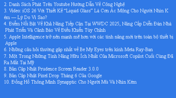 Bản Tin Công Nghệ Trợ Giúp Ngày 21/06/2025