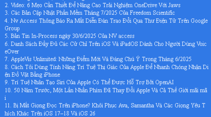 Bản Tin Công Nghệ Trợ Giúp Ngày 05/07/2025