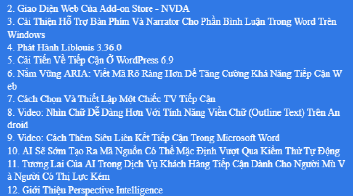 Bản Tin Công Nghệ Trợ Giúp Ngày 06/12/2025