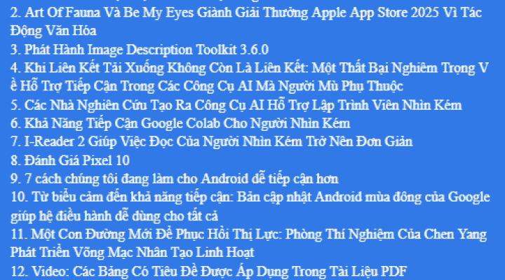 Bản Tin Công Nghệ Trợ Giúp Ngày 13/12/2025