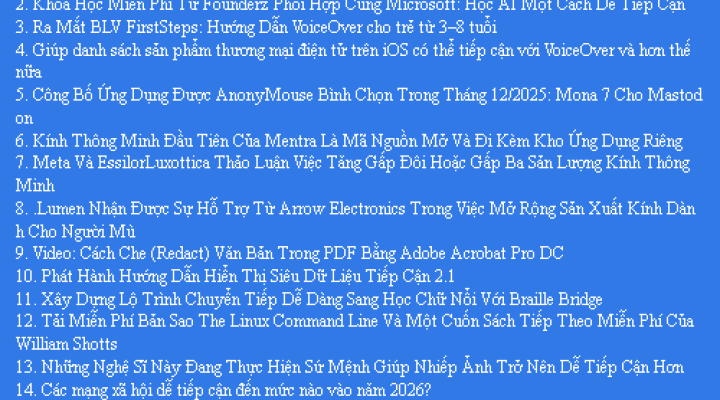 Bản Tin Công Nghệ Trợ Giúp Ngày 27/01/2026