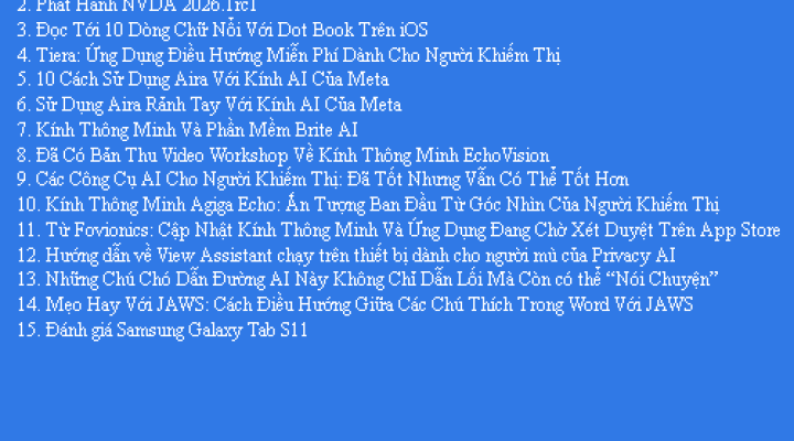 Bản Tin Công Nghệ Trợ Giúp Ngày 30/04/2026