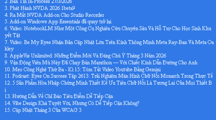 Bản Tin Công Nghệ Trợ Giúp Ngày 06/04/2026