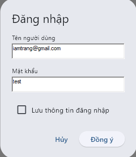 Màn hình điền thông tin đăng nhập khi chọn thư viện muốn tìm sách