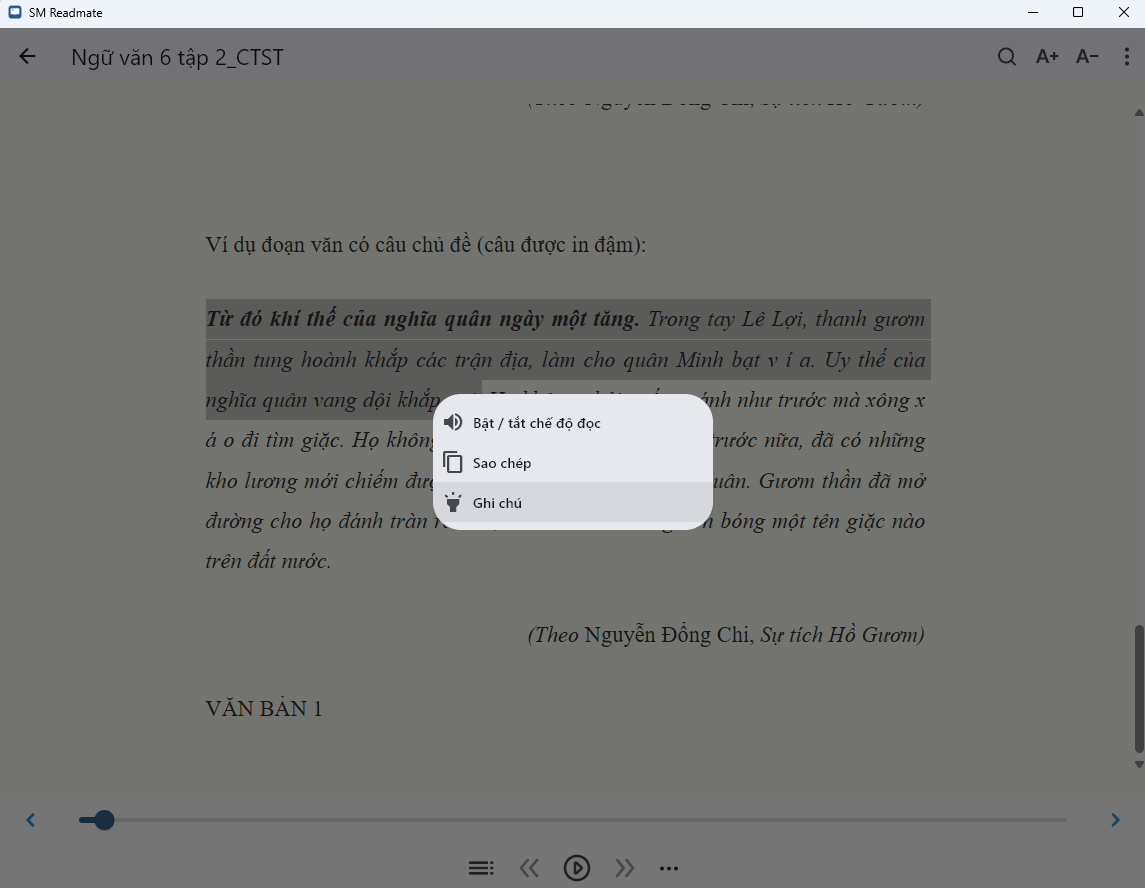 Màn hình thêm ghi chú